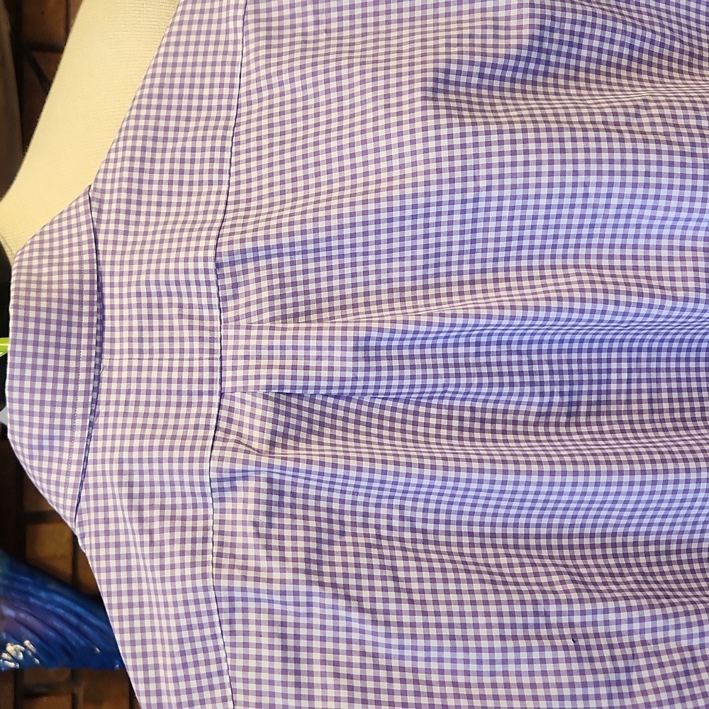 Polo Ralph Lauren Purole White Gingham Size 16 1/2 Custom Fit Button Down Shirt - Picture 7 of 13